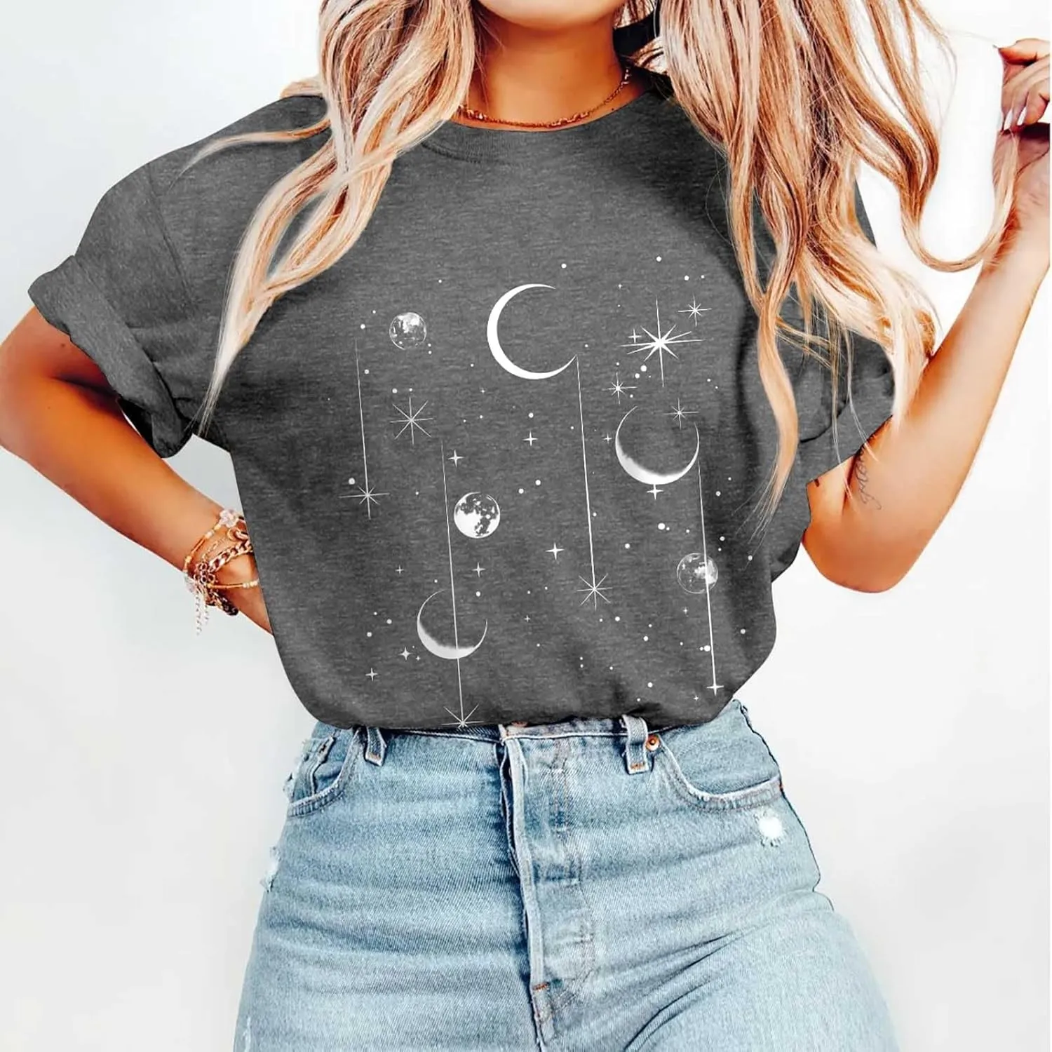 Oversized Tshirts for Women Flower Graphic Tees Short Sleeve Shirts 2025 Summer Casual Loose Fit Beach Tops