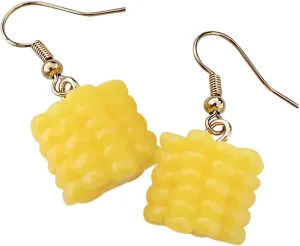 PartyKindom 1 Pair Dangle Earrings Fun Resin Drop Jewelry for Graduation Novelty Food Inspired Earrings for Women present for Random Color
