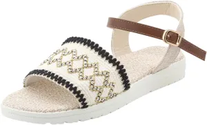 peqiut Sandals Womens Dressy Flat Platform Sandals Orthopedic Boho Sandals Slippers Casual Summer Womens Rubber Sandals