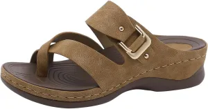 peqiut Women's Sandal Dressy Summer Wedge Orthopedic Sandals for Women Comfortable Outdoor Strap Boho Sandals Casual Shoes