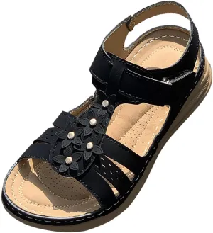 peqiut Women's Sandal Dressy Summer Wedge Orthopedic Sandals for Women Slip On Comfortable Outdoor Boho Sandals Casual Shoes