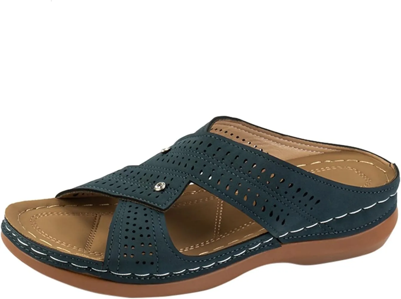 peqiut Women's Sandal Dressy Summer Wedge Orthopedic Sandals for Women Slip On Comfortable Outdoor Boho Sandals Casual Shoes
