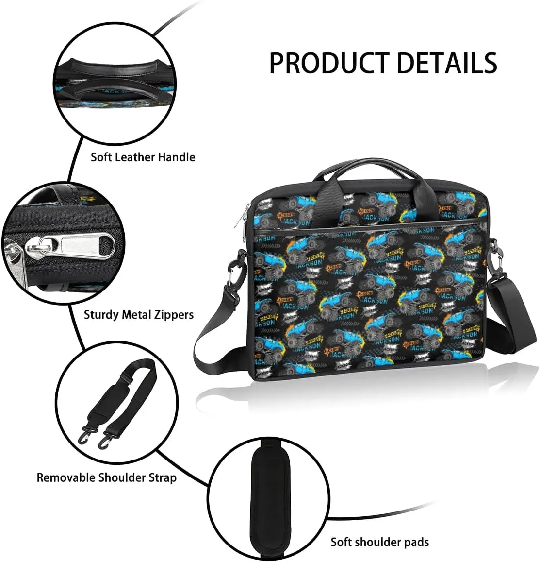 Personalized Game Laptop Bag Case Briefcases, Custom Computer Cases for Laptops, Tablet Shoulder Bag Carrying Case