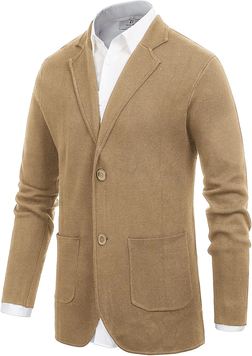 PJ PAUL JONES Men's Cardigan Sweater Shawl Collar Button Down Knit Blazer Jacket Knitwear