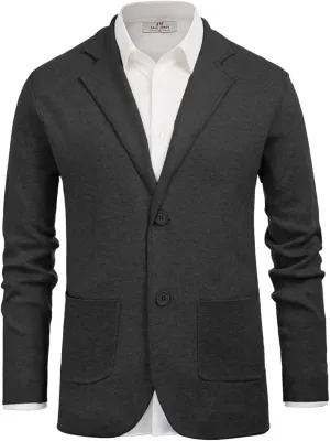 PJ PAUL JONES Men's Cardigan Sweater Shawl Collar Button Down Knit Blazer Jacket Knitwear