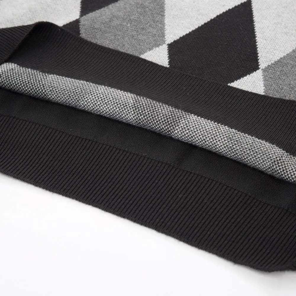 PJ PAUL JONES Mens Casual Argyle Sweater Vest V-Neck Sleeveless Pullover Knitwear Vests