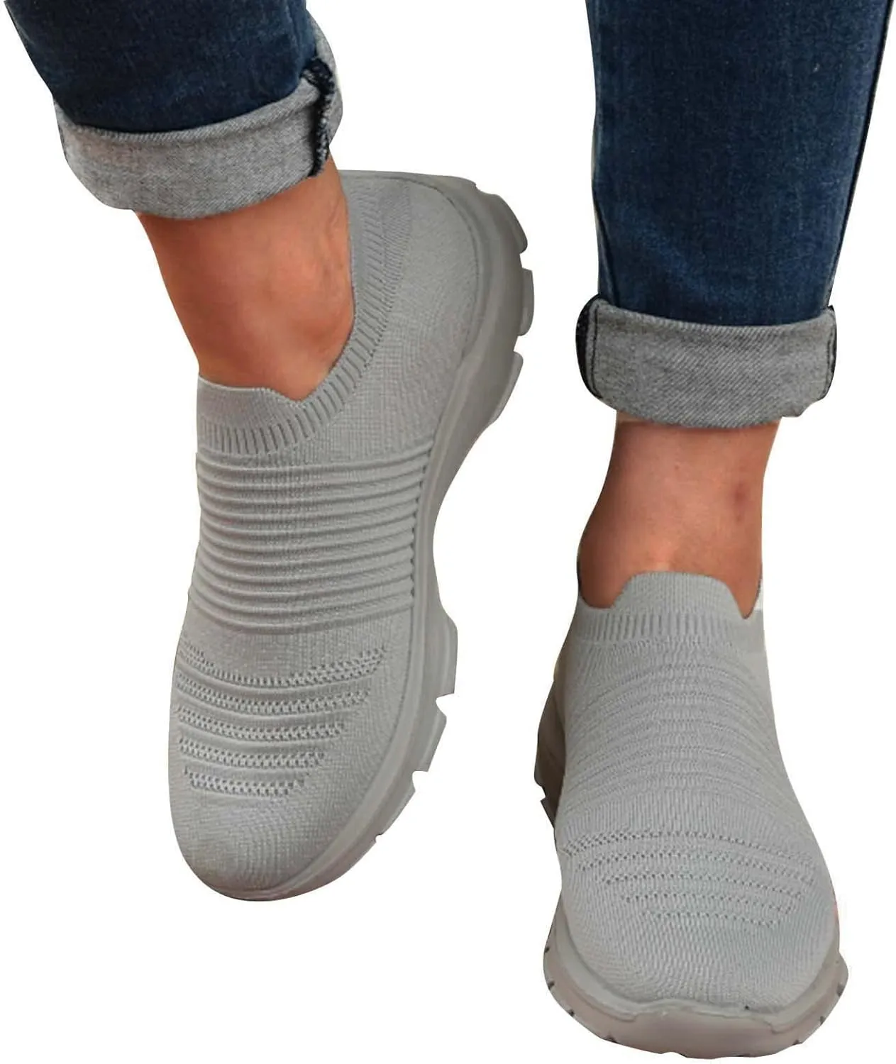 Platform Sneakers for Women 2023 Zapatos Comodos Womens Hiking Shoes with Arch Support Light Weight Walking Sneakers for Women 2023 White Tenis Antideslizante para Mujer