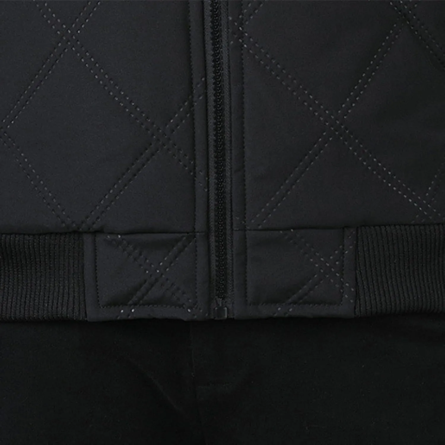 Plus Size Jackets for Men 2024 Trendy Stand Collar Full Zip Coat Casual Solid Plush Thickened Outerwear with Pockets