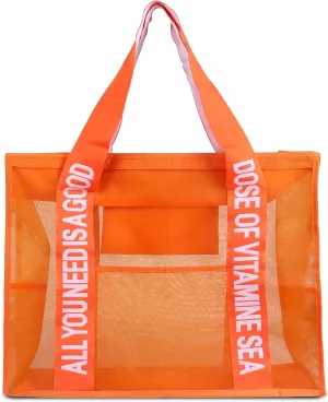 Primo Lines 31L Extra Large Beach Bags 23x17x8 Mesh Beach Bag with Zipper, XL Mesh Tote Bag for Women Family Trip Women