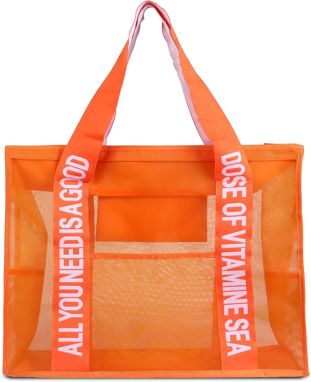 Primo Lines 31L Extra Large Beach Bags 23x17x8 Mesh Beach Bag with Zipper, XL Mesh Tote Bag for Women Family Trip Women