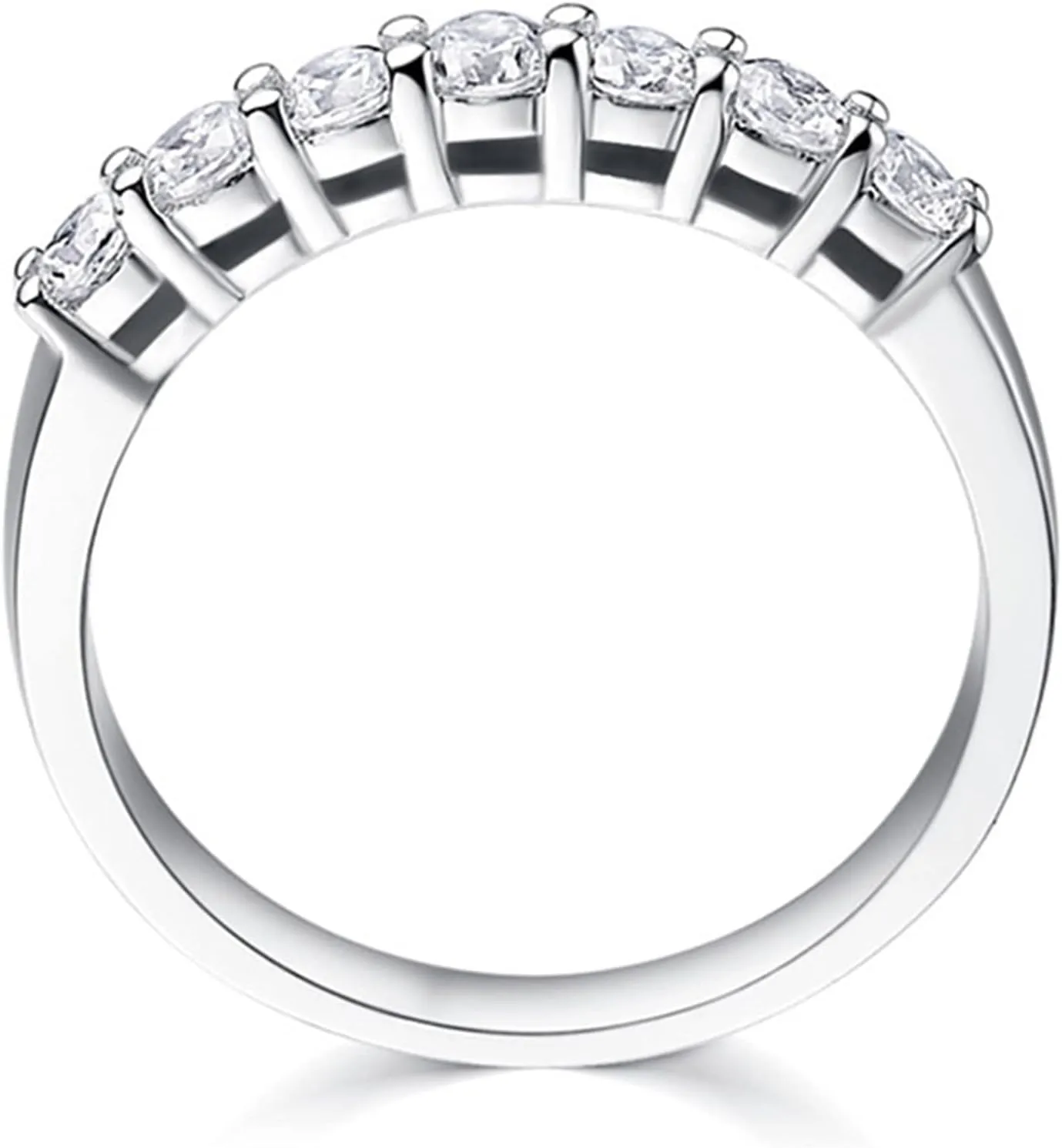 Princess Cut Stackable Rings for Women,Sterling Silver Cubic Zirconia Ring Engagement Weding Bands Eternity Ring Jewelry