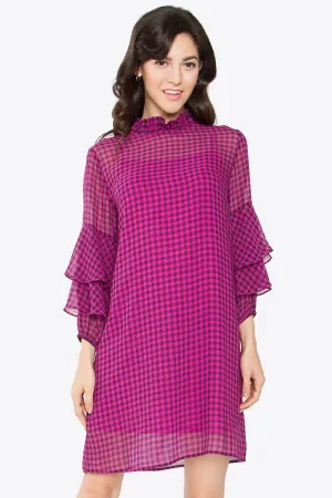 Riley Plaid Ruffle Dress