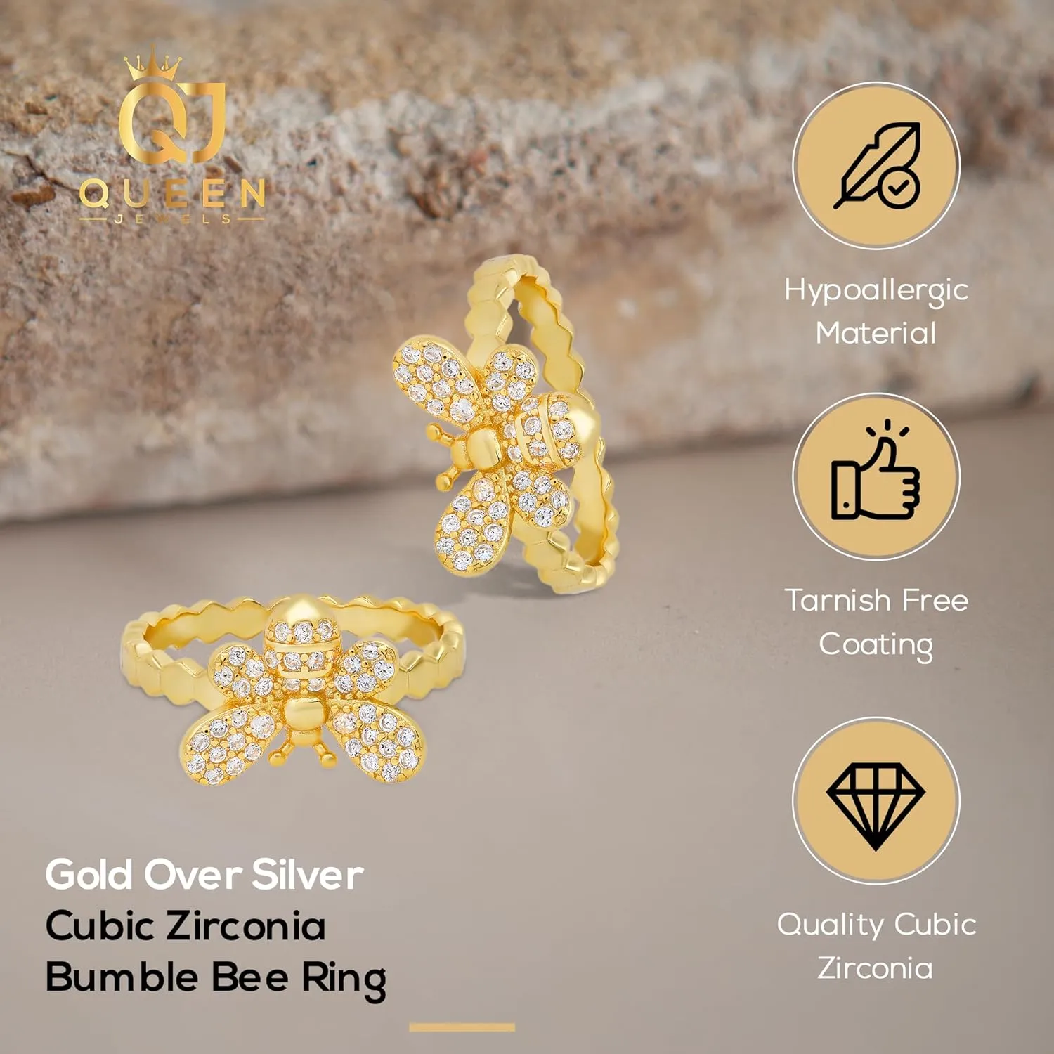Rings for Women Sterling Silver Cubic Zirconia Ring | Engagement Ring, Wedding Rings for Women | 14k Gold Rings & Wedding Bands for Women | 925 Sterling Silver Moissanite Rings for Women