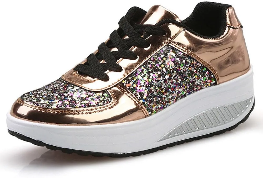 Running Shoes Lightweight Tennis Non Slip Workout Shoes Breathable Fashion Thick Sole Walking Sneakers