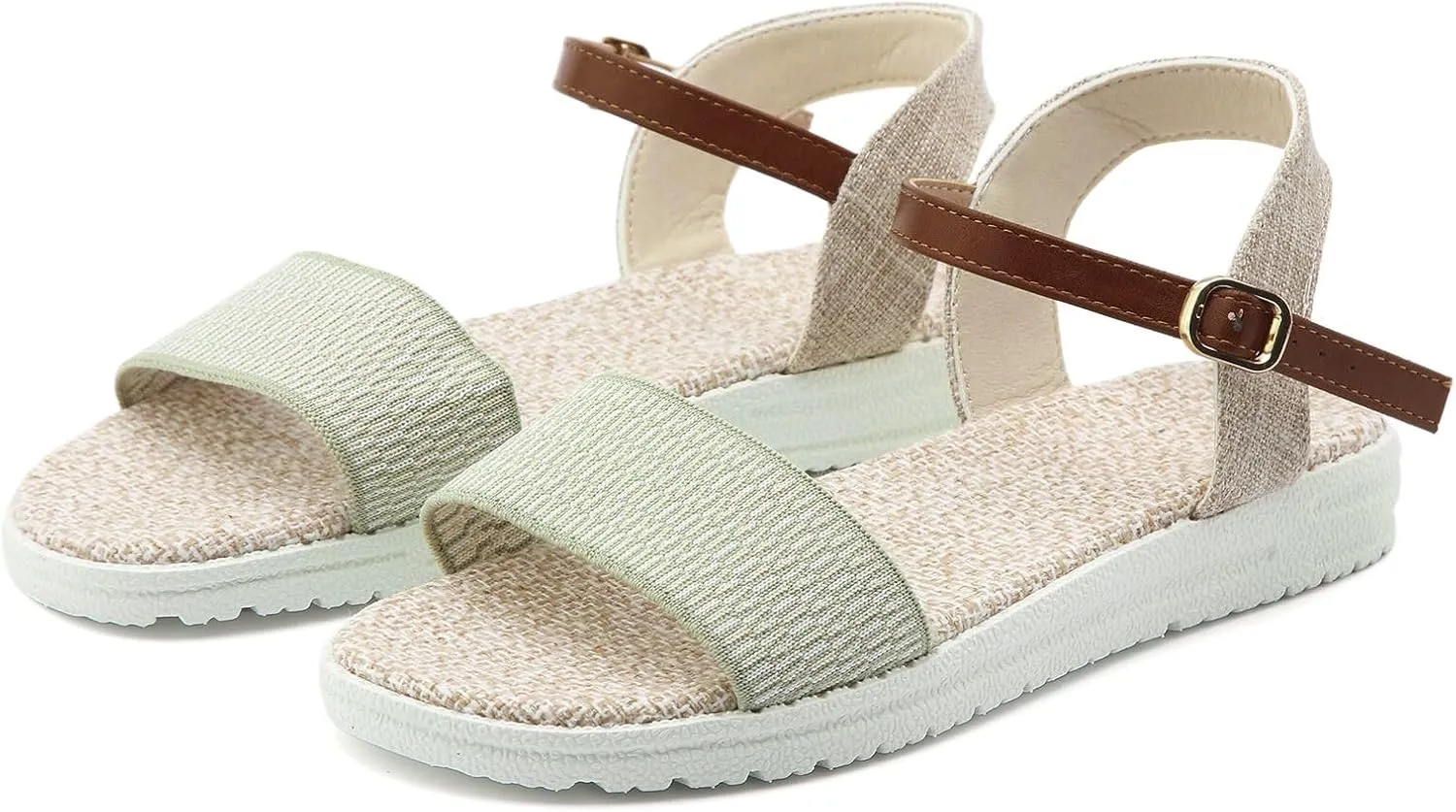 Sandals Women knitted Thick Sole Orthopedic Women's Sandals Summer Dressy Flats Casual Comfortable Platform Sandals