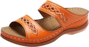 Sandals Women Open Toe Cross Strap Comfortable Walking Womens Sandals Flats Summer Dress Orthopedic Platform Sandals
