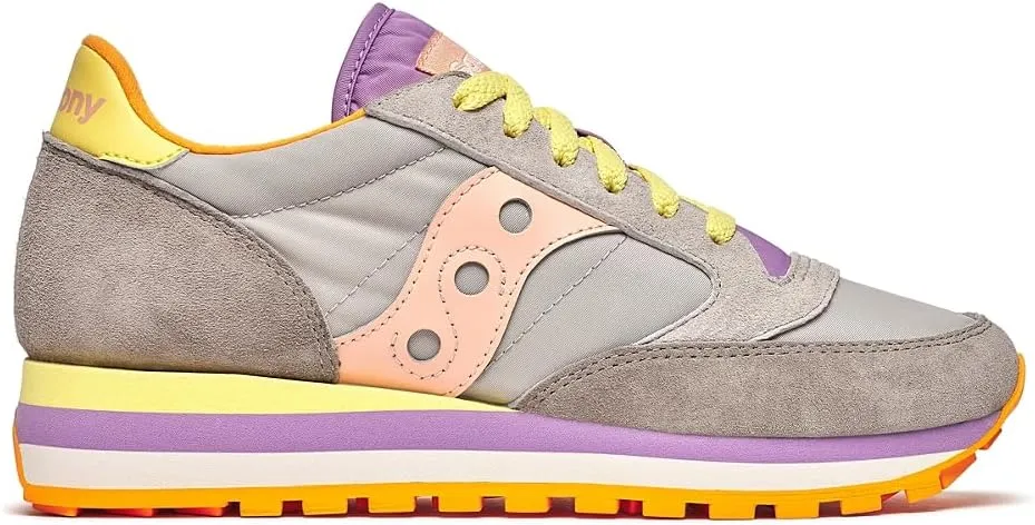 Saucony Women's Jazz Triple Sneaker, Grey/Peach, 6.5