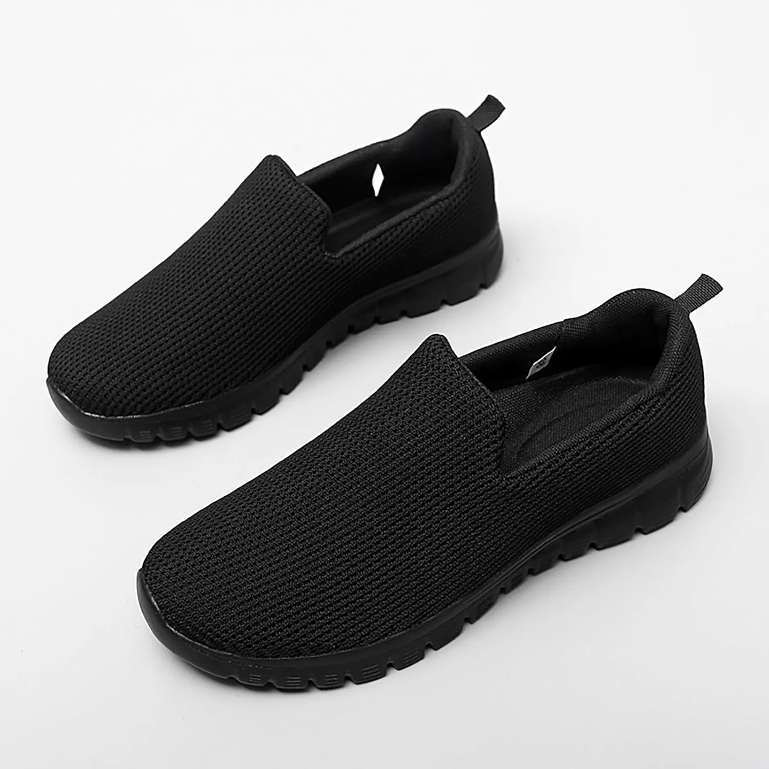 SBGMoSJ Casual Sneakers for Women Wide Zapatos Negros para Mujer Altos Womens Walking Shoes Slip On Sneakers Wide Width Black Tennis Shoes for Women Nursing Zapatos OrtopDicos para Mujeres El