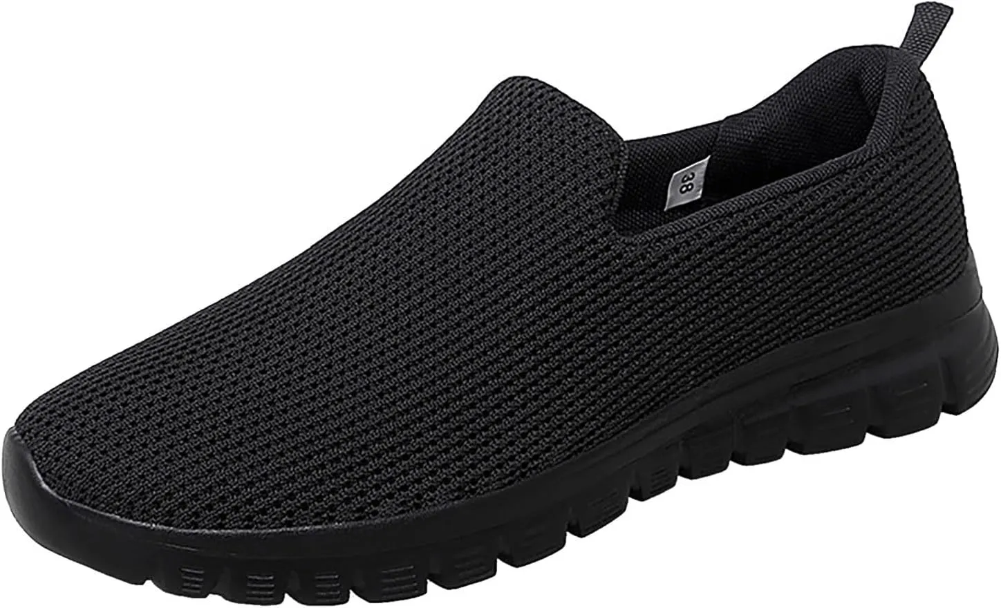 SBGMoSJ Casual Sneakers for Women Wide Zapatos Negros para Mujer Altos Womens Walking Shoes Slip On Sneakers Wide Width Black Tennis Shoes for Women Nursing Zapatos OrtopDicos para Mujeres El