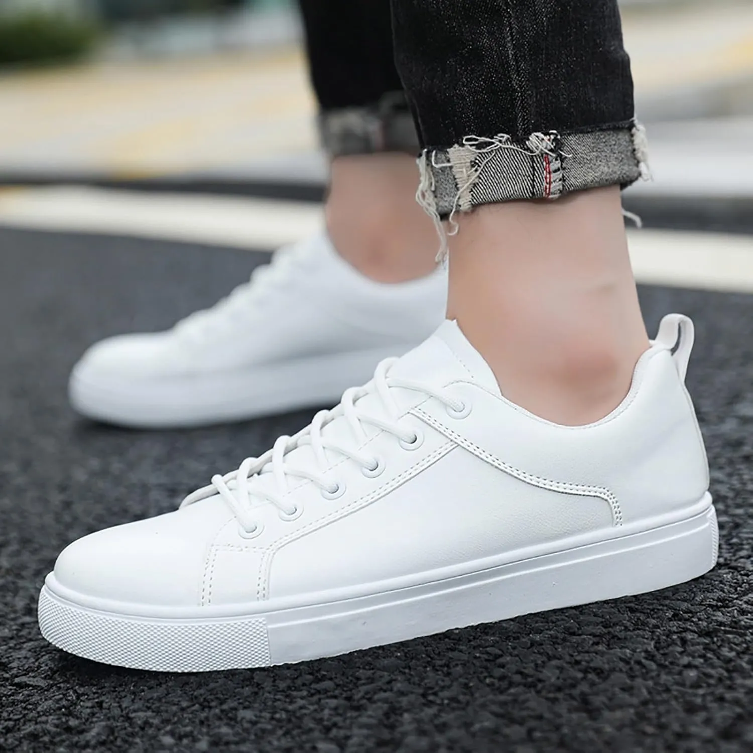 SBGMoSJ Plantar Fasciitis Shoes Women Walking Shoes Women Slip On Wide Black Shoes Women Wide Wedge Womens Black and White Running Shoes Orthopedic Wide Toe Box Sneakers for Women