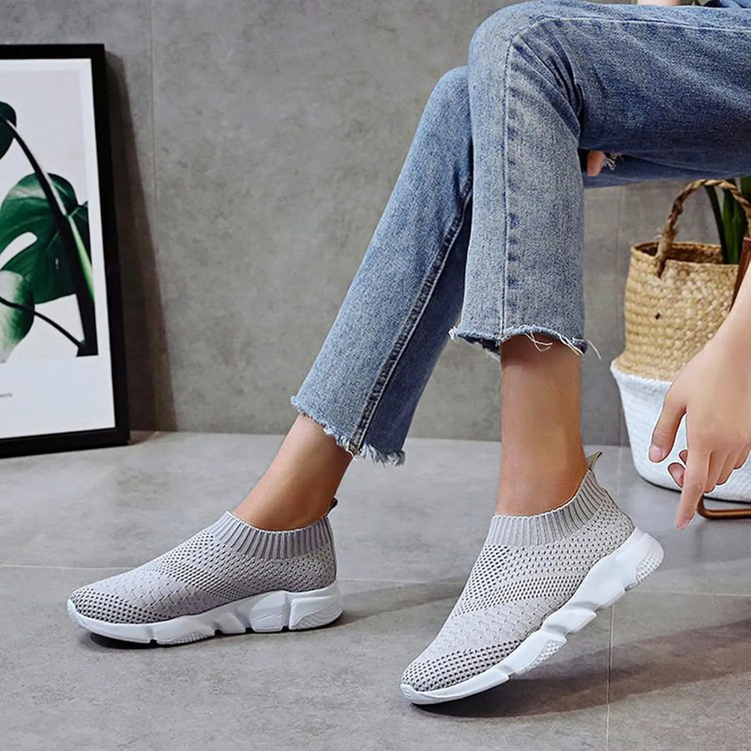 SBGMoSJ Womens Shoes 7.5 Wide Width Sneakers Black Fashion Sneakers for Women 2023 Orange and White Gym Shoes for Women Womens Fashion Sneakers 2023 Slip On Shoes for Women Wide Width