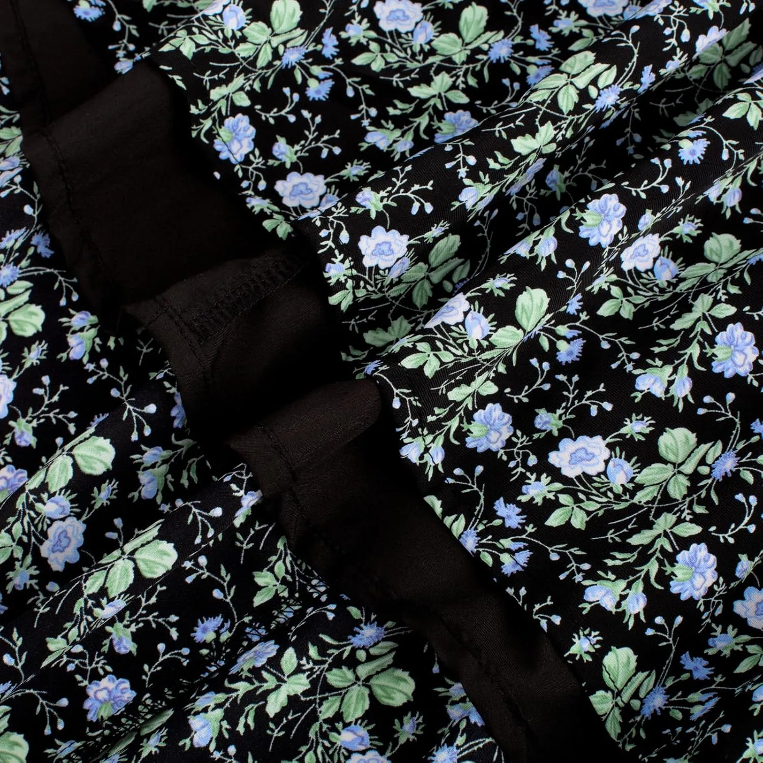 Scarlet Darkness Floral Skirts for Women Tiered Maxi Long Skirt High-Low Renaissance Skirt