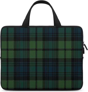 Scottish Tartan Plaid Laptop Bag Slim Carrying Case Computer Bag Briefcase Handbag Messenger Bag Business Casual