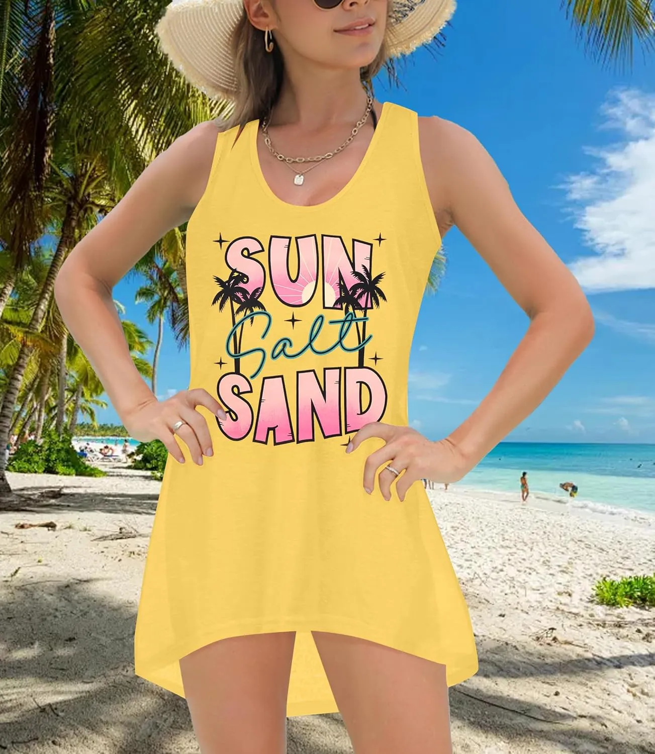 SFHFY Womens Hawaiian Tank Top: Summer Beach Tanks Tropical Sleeveless Shirt Vacation Plam Floral Outfits
