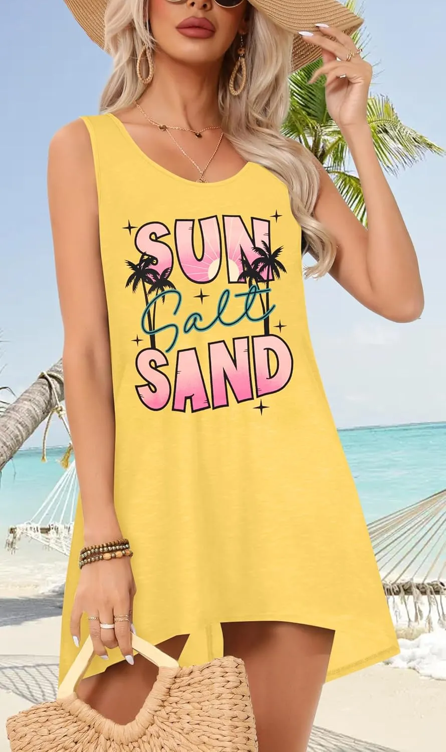 SFHFY Womens Hawaiian Tank Top: Summer Beach Tanks Tropical Sleeveless Shirt Vacation Plam Floral Outfits