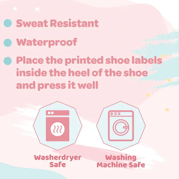 Shoe Labels Pack - Flowers -  12 Pairs