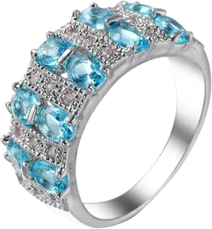 Silver Women Finger Rings Fashion Trend Single Full Diamond Zircon Ring Ladies Jewelry Diamond Rings For Women Size 6 10