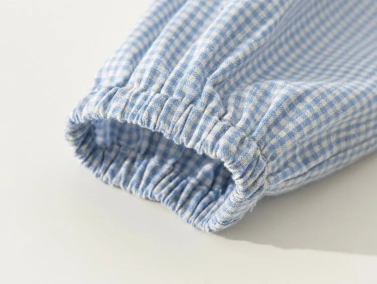 Simple Elegance Gingham Long Sleeve Dress