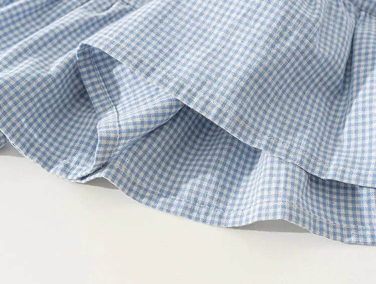 Simple Elegance Gingham Long Sleeve Dress