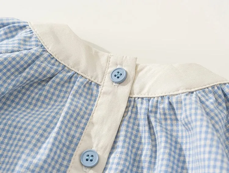 Simple Elegance Gingham Long Sleeve Dress