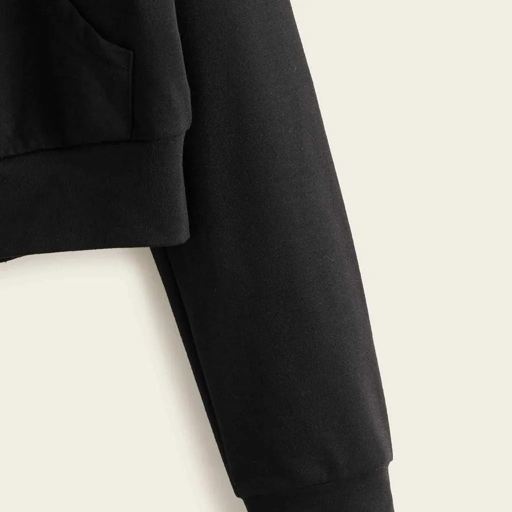 SMIDOW Crop Full Zip Up Hoodie Women Cute 2023 Fall Fashion y2k Clothes Teen Girl Cropped Lightweight Jacket With Hood