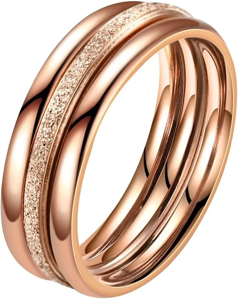 Stainless Steel Stackable Wedding Band Women's Stacking Eternity Ring Minimalist Promise Rings Trendy Jewelry Gifts