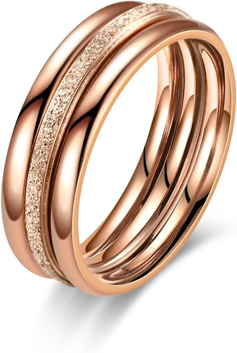 Stainless Steel Stackable Wedding Band Women's Stacking Eternity Ring Minimalist Promise Rings Trendy Jewelry Gifts