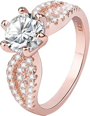 Sterling Silver Rings Rose Gold Plated Adjustable Ring Stackable Engagement Rings For Women Promise Rings for Her