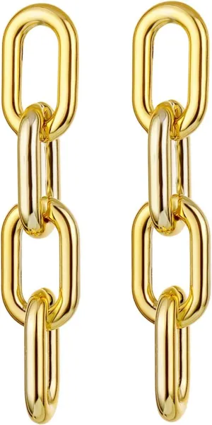 Stocking Stuffers Holiday Outfits for Women 2024 Chain Earrings for Women Gold Link Earrings Paperclip Dangle Drop Earrings Jewelry Gifts