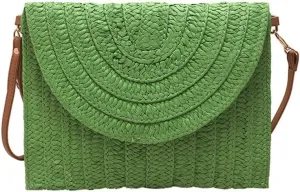 Straw Clutch Purse Women Casual Clutch Bag Straw Bag Straw Clutch Purse Beach Woven Bag(Colour 6)