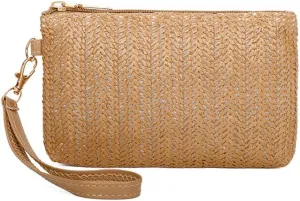 Straw Clutch Purse Women Straw Clutch Bag Mobile Phone Bag Coin Purse Beach Woven Bag