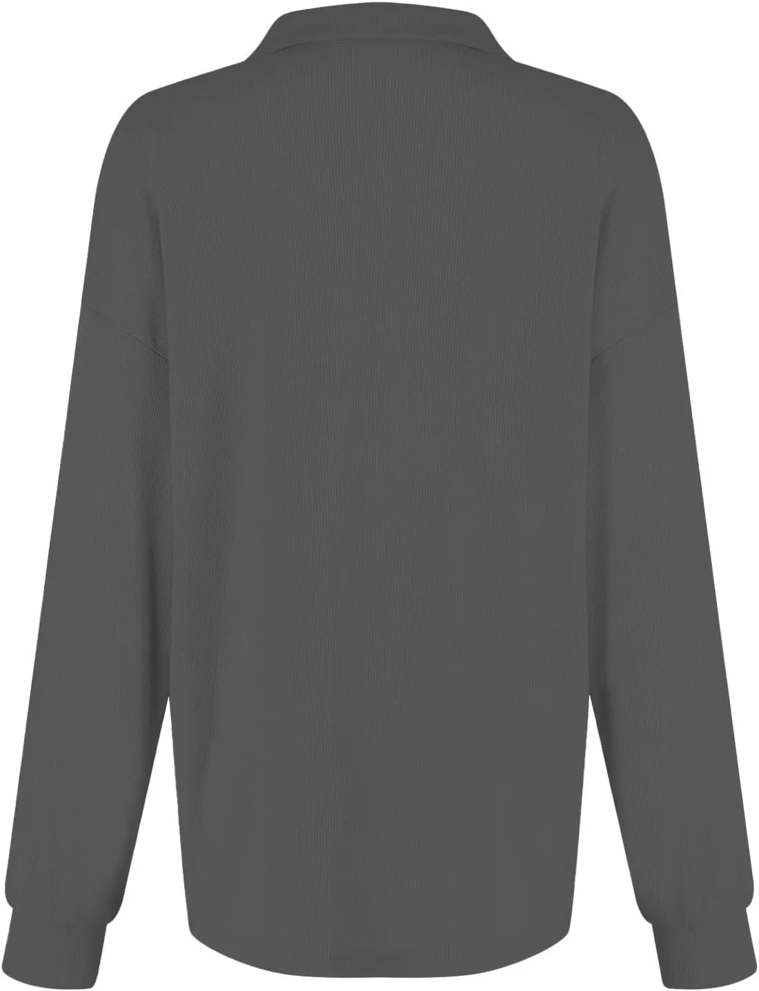 Striped Knitted Tops for Women Casual Lapel Collar Button Down Long Sleeve Relaxed Fit Sweatshirts Fall Loose Tunics