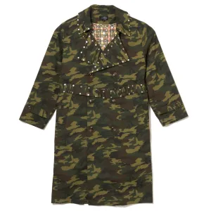 STUDDED TRENCH COAT / CAMO