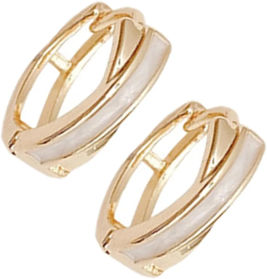 Stylish Minimalist Geometry Earrings Comfortable Hoop Earrings for Women Present