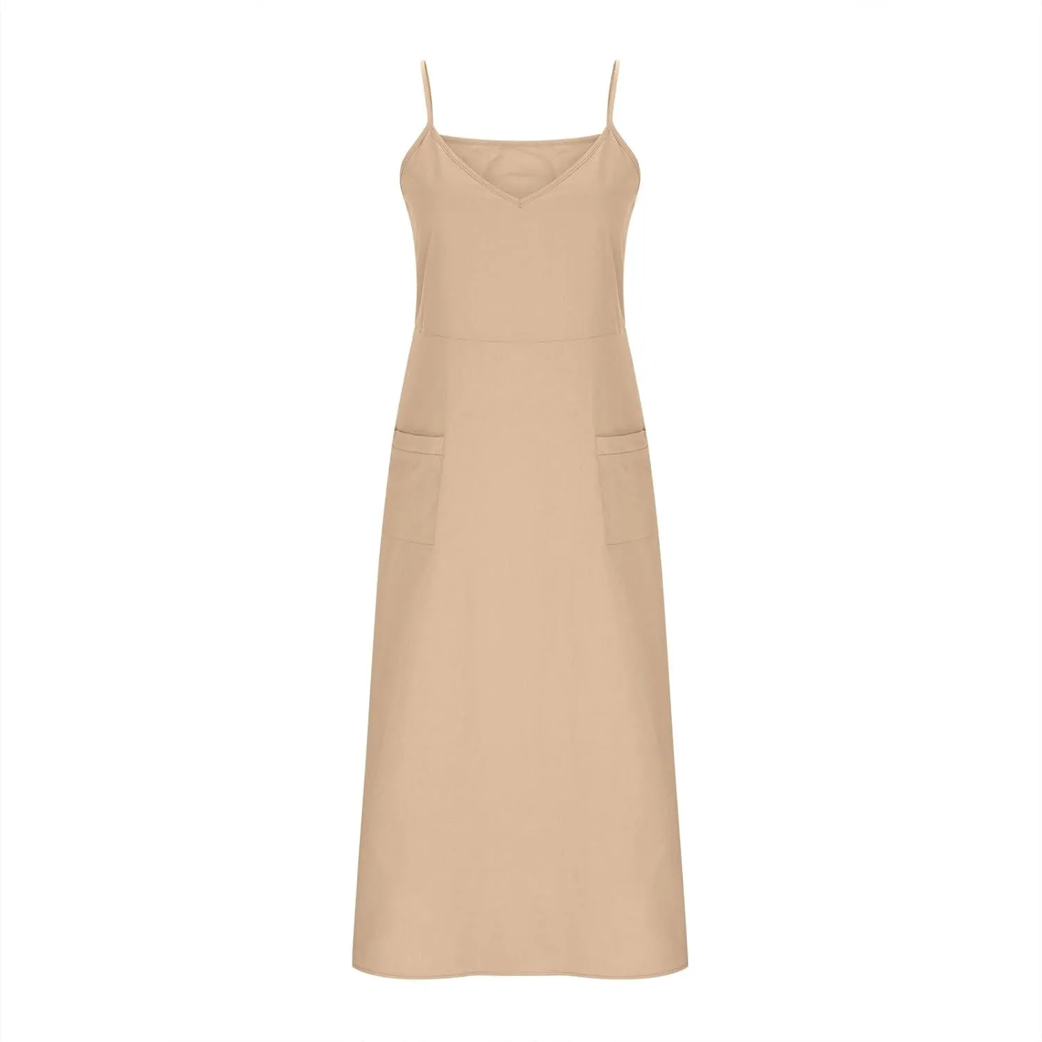 Summer Dresses for Women 2025 Plus Size Sleeveless Linen Dresses Casual Flowy Beach Maxi Sun Dress with Pocket