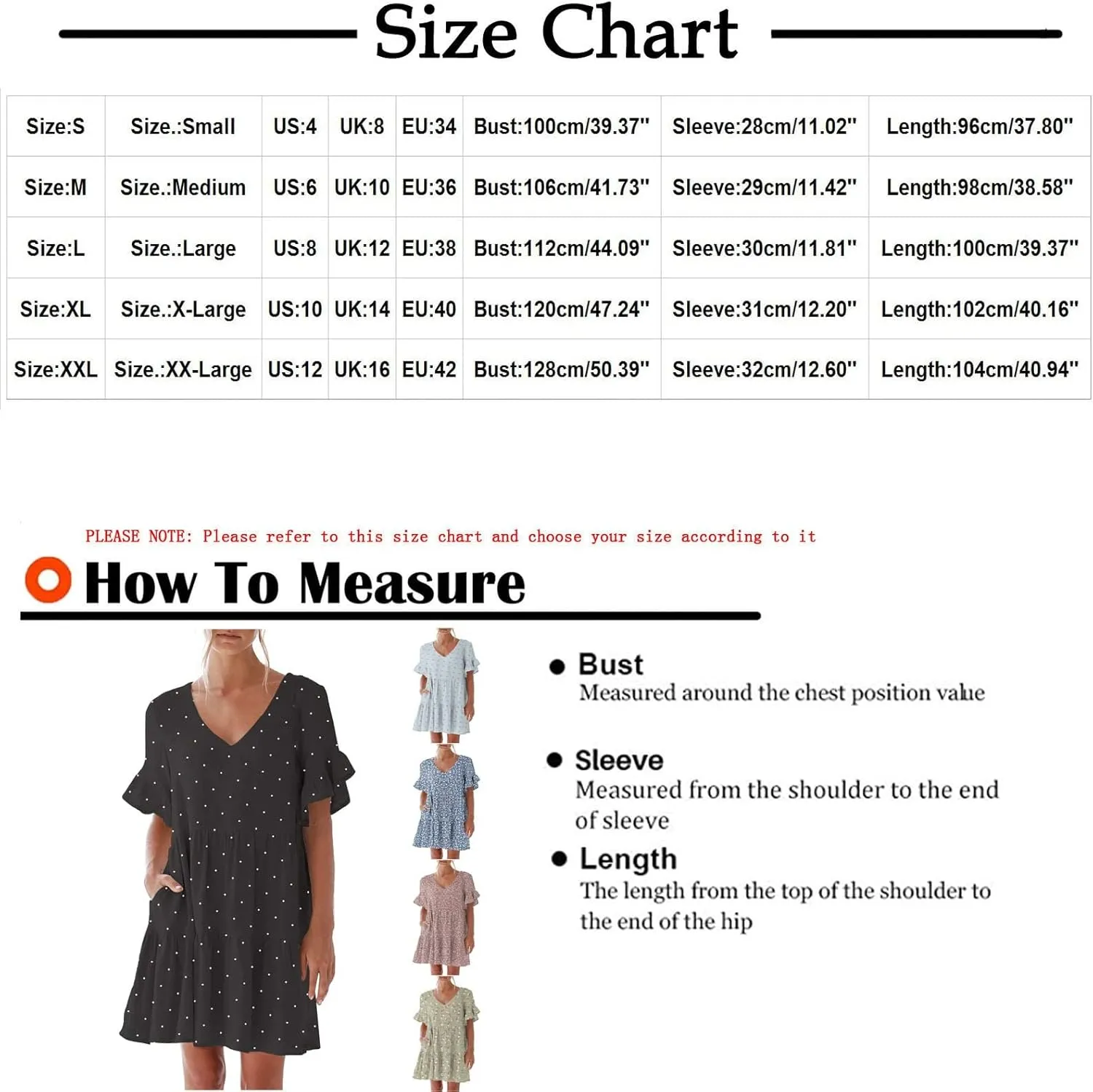 Summer Dresses for Women Loose Fit Tunic Dress with Pockets Casual V-Neck Mini Dress Short Sleeve Ruffle Prom Dress