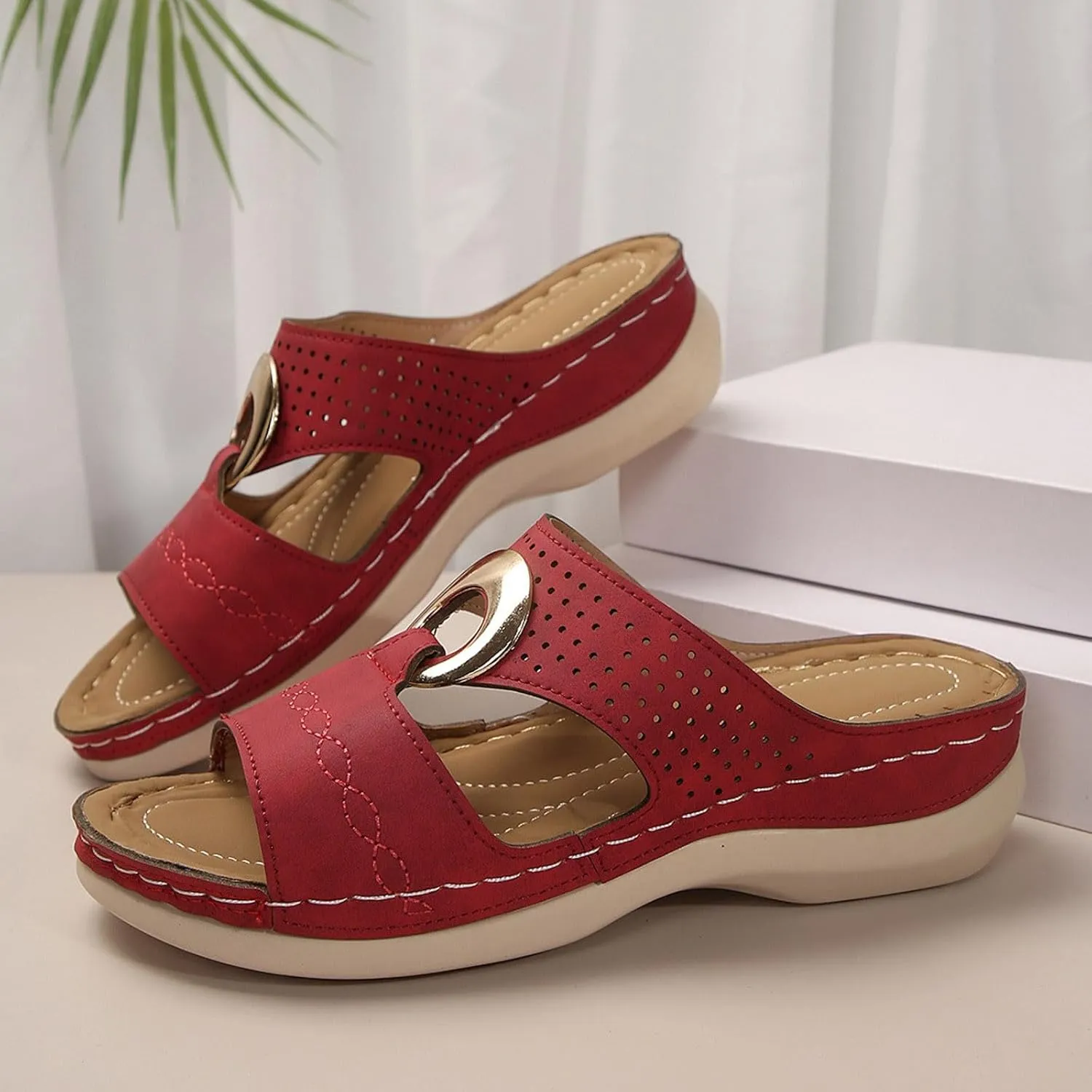 Summer Sandals for Women Wide Width Walking Sandals Dressy Comfortable Wedge Sandals Arch Support Orthopedic Sandals
