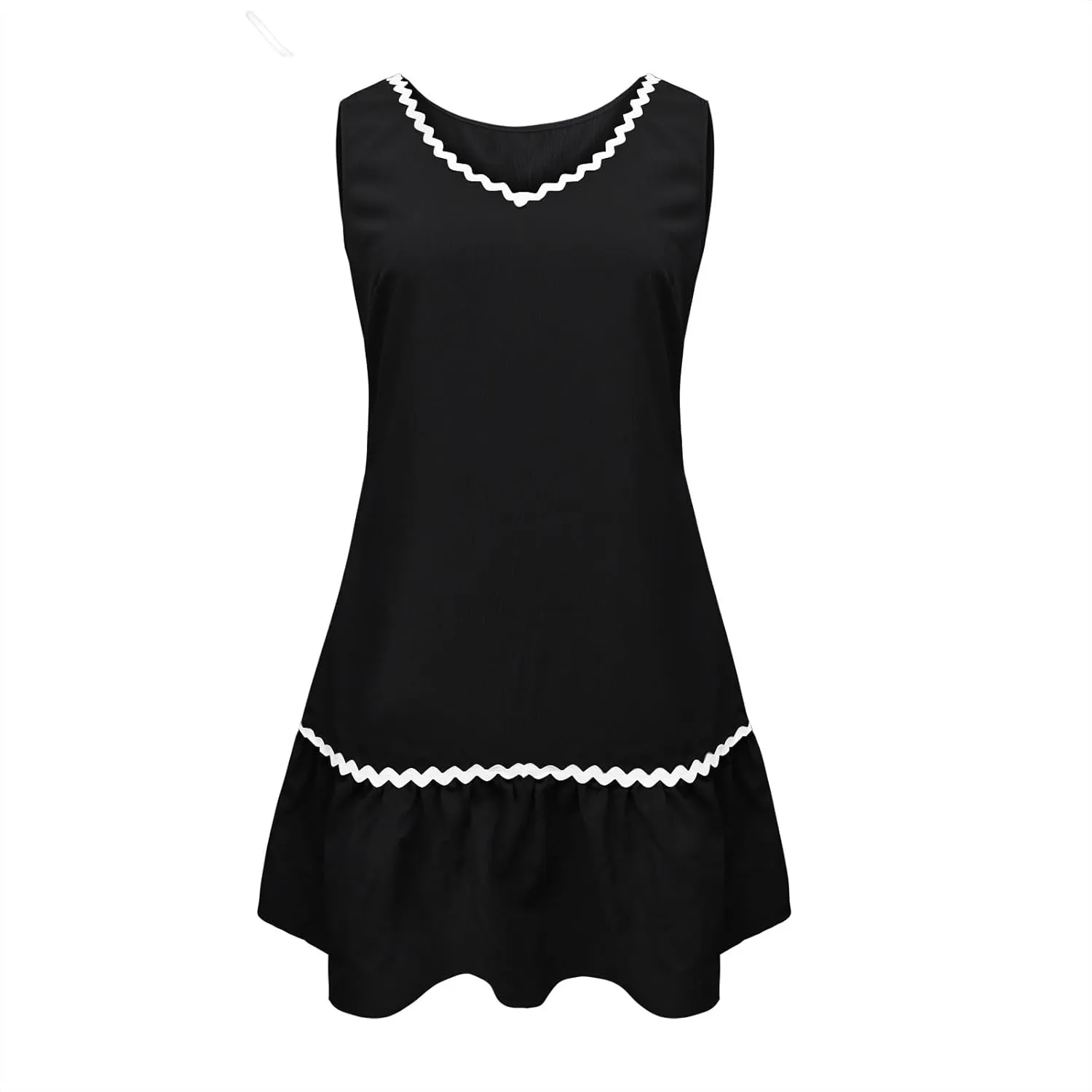 Sundresses for Women 2025 Mini Beach Dress Casual Summer Dresses Sexy Sleeveless Dresses Short Ruffle Hawaiian Dress