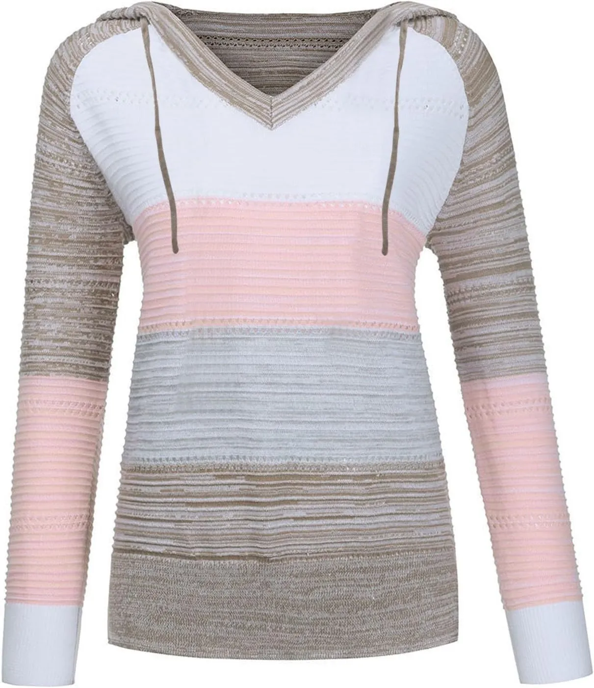 Sweatshirts for Women Sweaters for Women 2023 Womens Pullover Hooded Sweatshirts Color Block Long Sleeve Tops
