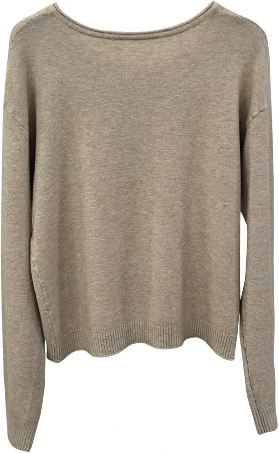 SweatyRocks Women's Light Weight Cardigan Round Neck Long Sleeve Button Down Sweaters Knitwear